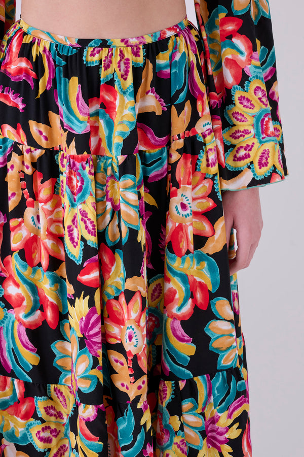 Maxi falda floral - Falda OCEANIAX