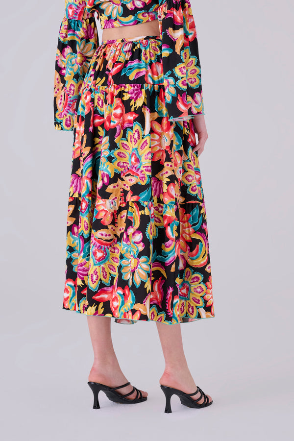 Maxi falda floral - Falda OCEANIAX