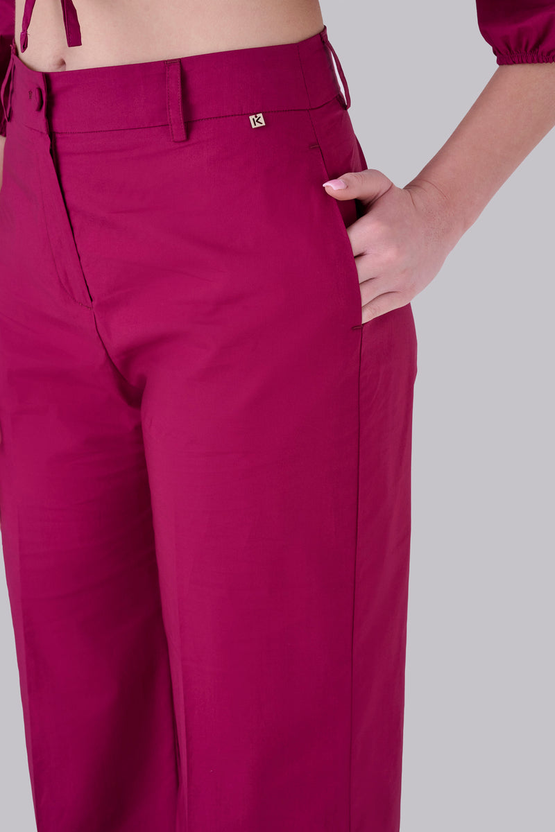 Pantaloni taglio dritto in cotone - PANTALONE FASHION DAFNIX