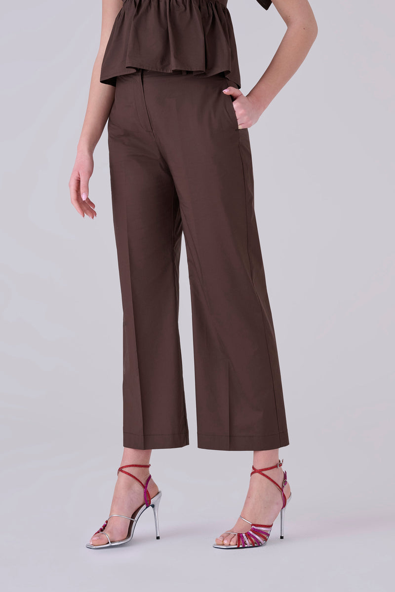 Pantaloni taglio dritto in cotone - PANTALONE FASHION DAFNIX