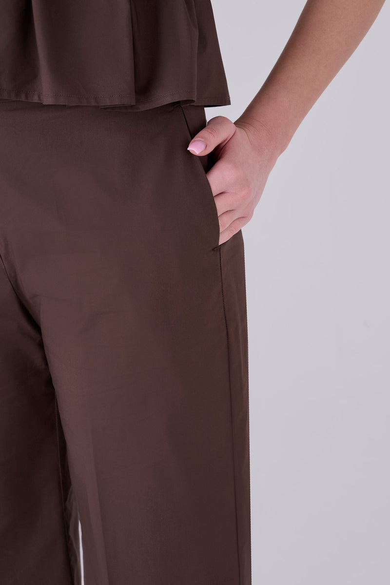 Pantaloni taglio dritto in cotone - PANTALONE FASHION DAFNIX