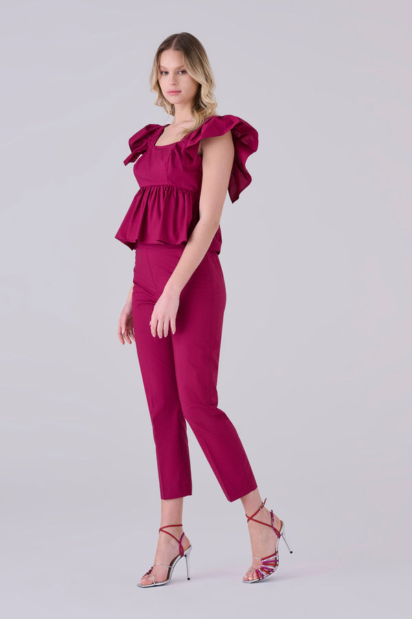 Cotton blouse with ruffles - TOP PELINOX