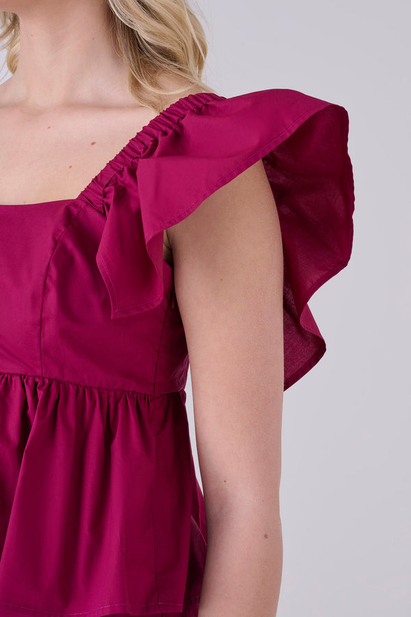 Cotton blouse with ruffles - TOP PELINOX