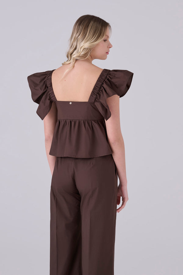 Cotton blouse with ruffles - TOP PELINOX