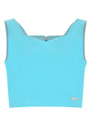 Top corto smanicato con scollo quadrato e chiusura con zip - TOP TARSO