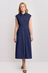 Sleeveless shirt-style long summer dress - Dress REIMUND