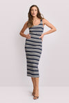 Vestido midi de rayas - Vestido BENEDICTE