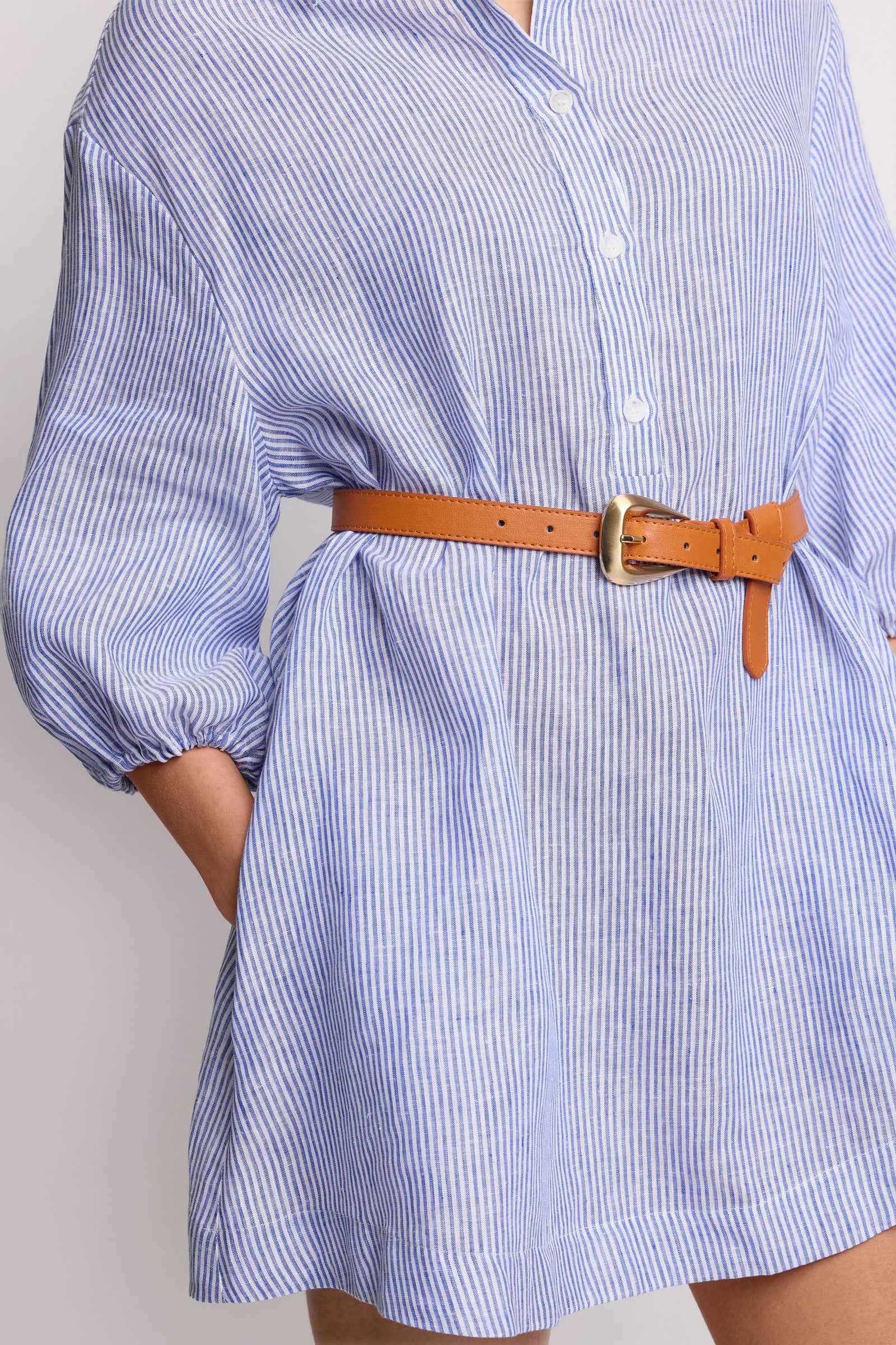 Relaxed casual shirt style dress - Dress DREW