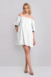 Robe épaules dénudées avec manches courtes - Robe MIEKE