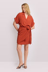 Shirt style wraparound short dress - Dress AGANIPPE