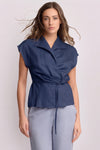 Blusa con colletto a punta - BLUSA DOMMA