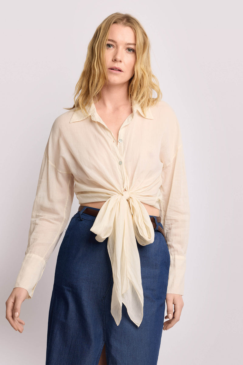 Bar III Trendy Plus Size Tie-Front Long-Sleeve Blouse, Created for Macy Bar III Trendy Plus Size Tie-Front Long-Sleeve Blouse, Created for Macy