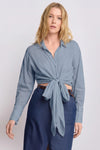 Camicia in cotone con nodo - CAMICIA OFELIA