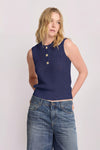 Chic knitted vest style top - Sweater S/M FRANKA