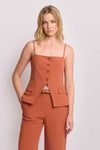 Top sartoriale con spalline e bottoni - Top MENNA Kocca