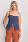 Sophisticated waistcoat style camisole top - Top MENNA