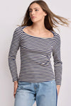 Sophisticated long sleeved striped top - T-Shirt  BALTSAR