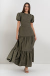 Vestido largo de algodón con espalda descubierta - Shorts ORTENSAX
