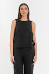 Blouse sans manches en lyocell et lin avec découpes - Robe MOMOZIX