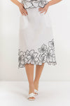 Jupe en coton avec broderie florale et taille élastiquée - Jupe KAADX