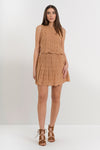 Mini skirt in openwork cotton with a scalloped hem - Dress LUANEX