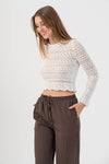 Crop-top original effet dentelle - Pull CLARENCEX