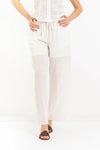 Pantalones anchos de mujer de algodón a rayas - Vestido MINYTHX