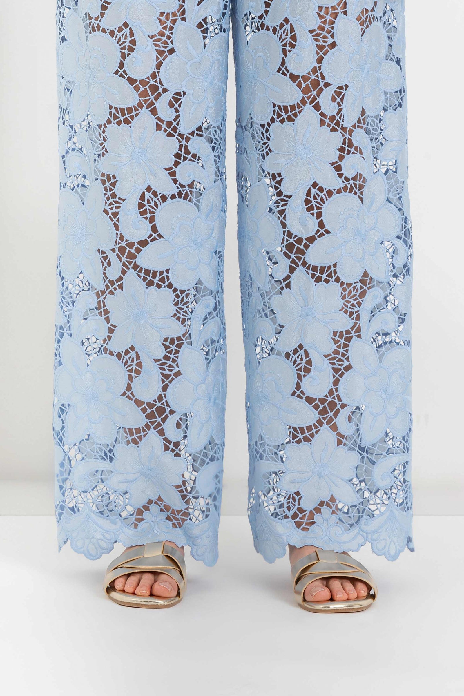 Full length relaxed lace trousers - Trousers KEDSAX | Kocca