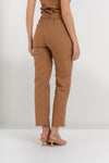 Pantalon femme en coton et lin avec broderie florale - Pantalon TERBERX