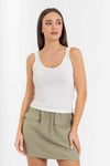 Top da donna aderente in viscosa con scollo rotondo - Top KARLOTTAX