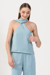Chic party ready neck tie top - Top ROSELINEX