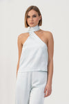 Chic party ready neck tie top - Top ROSELINEX