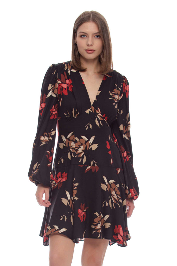 Short floral patterned dress - Dress TUJA