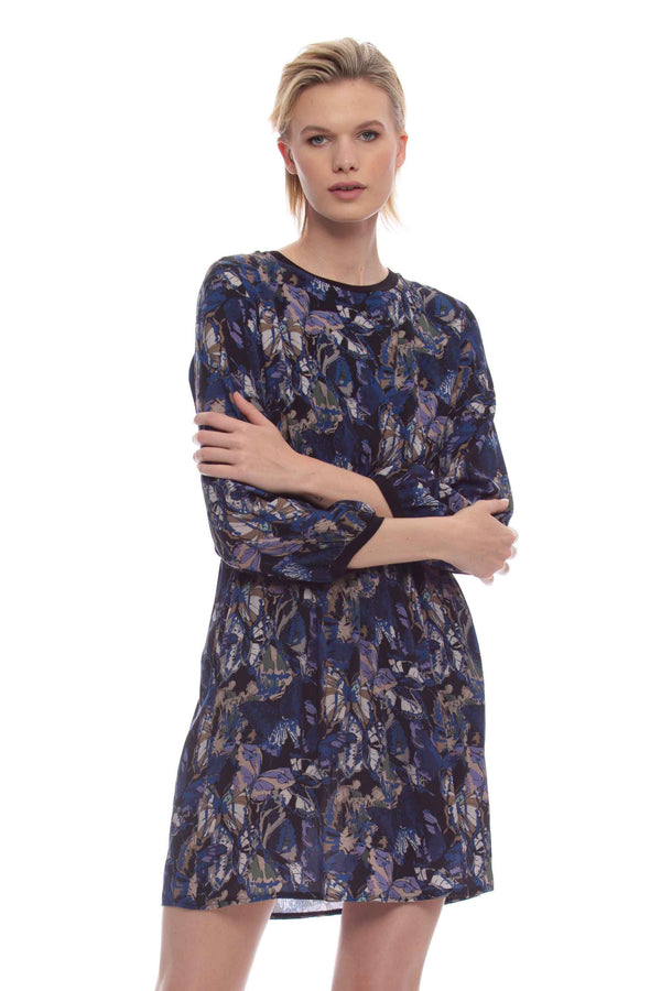 Short dress with butterfly pattern - Dress BEMDAR