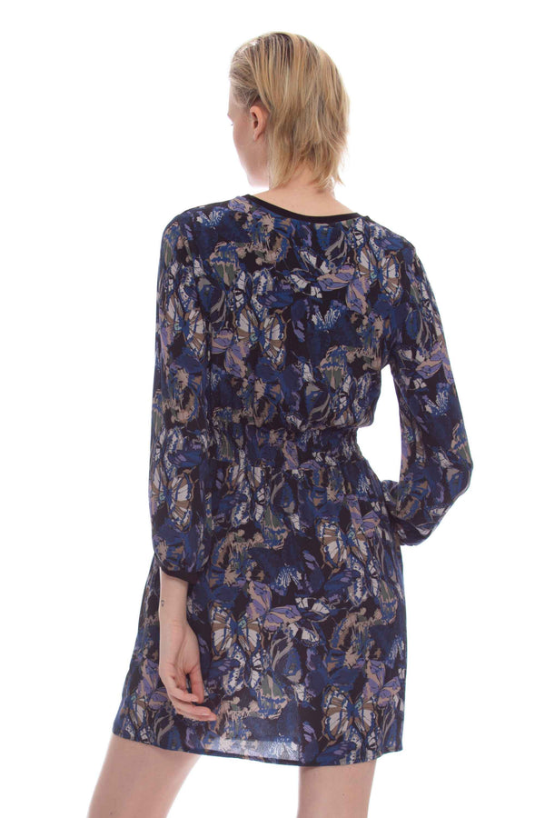 Short dress with butterfly pattern - Dress BEMDAR