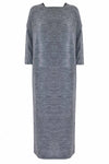 Long melange-pattern dress - Knit dress BAPGOR