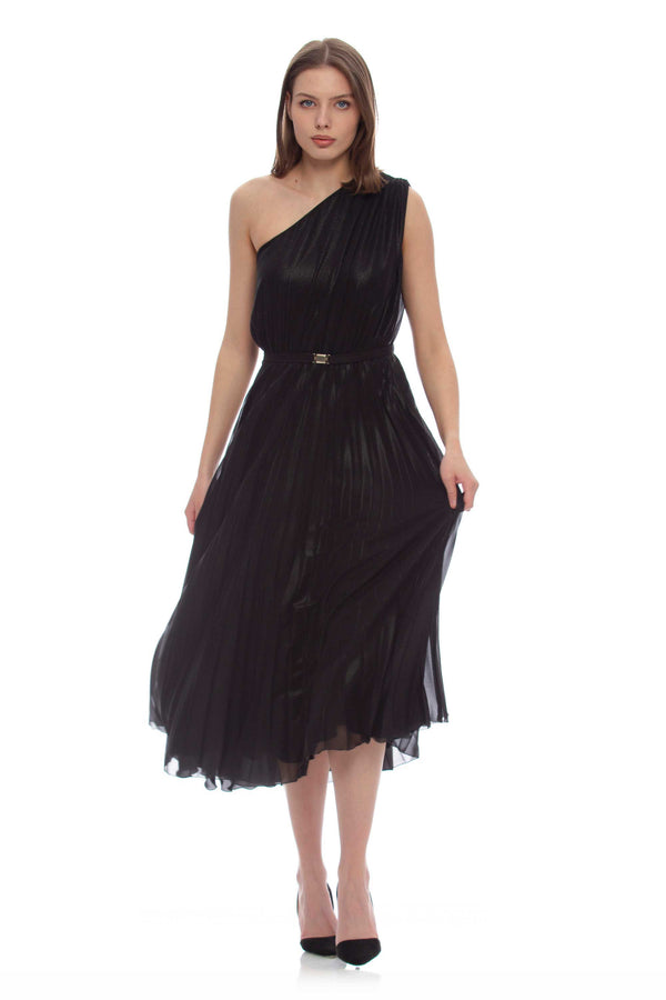 Elegant one shoulder evening dress - Dress YVONNE
