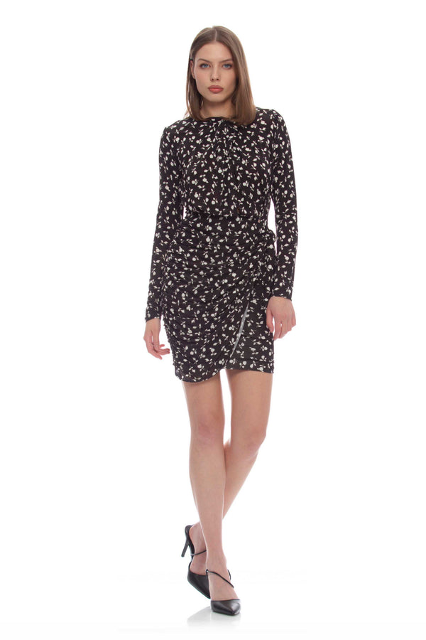 Short dress with floral pattern - Dress ADELA