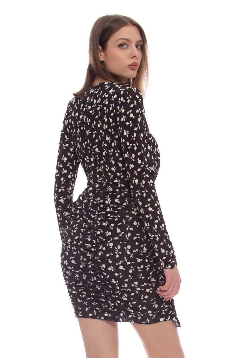 Short dress with floral pattern - Dress ADELA