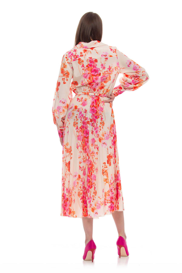 Long elegant patterned dress - Dress SOPHIA