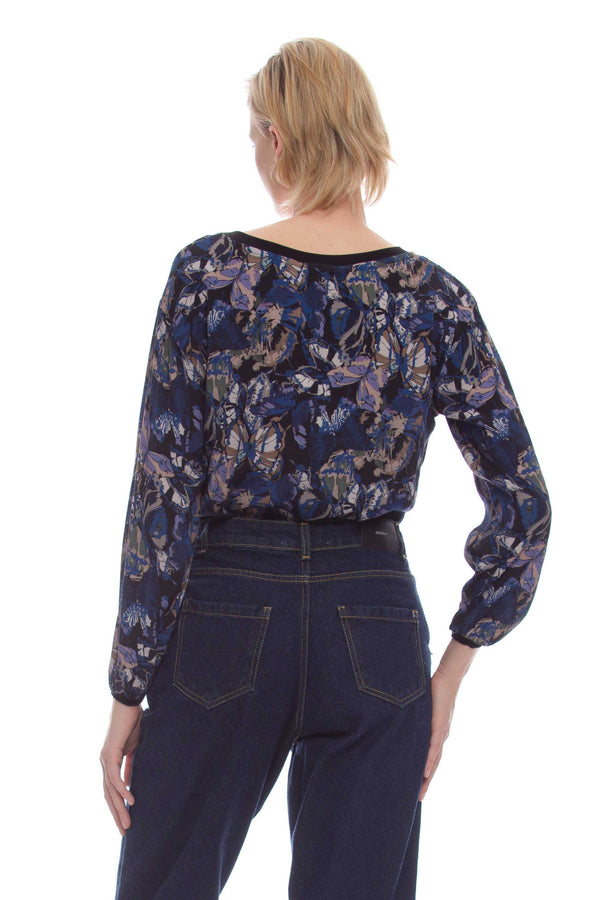 Soft patterned women's blouse - Blouse MAELENN