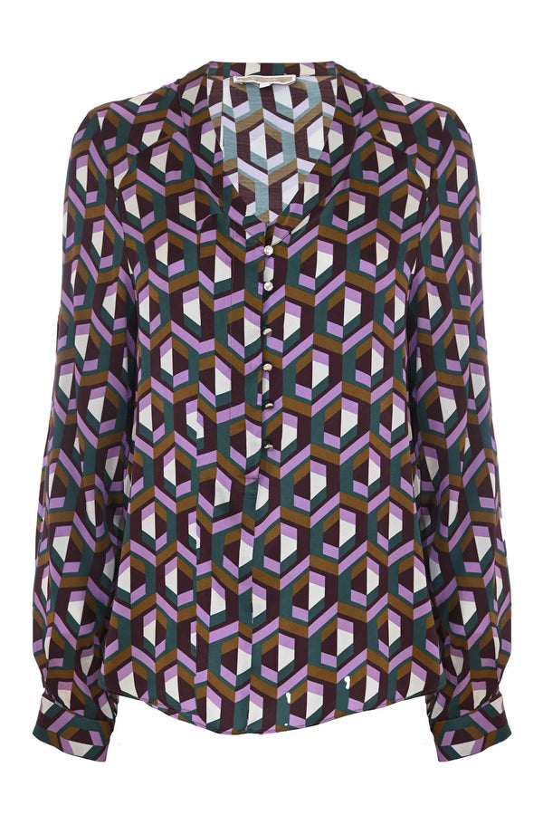 Geometric print blouse - Blouse ALFALL