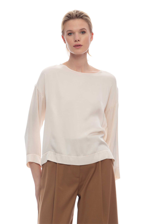 Long-sleeved blouse in viscose - Blouse TAMAOCO