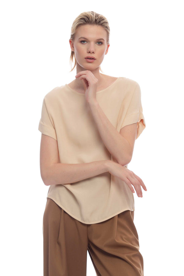 Viscose blouse with lapels - Blouse RAETARRA