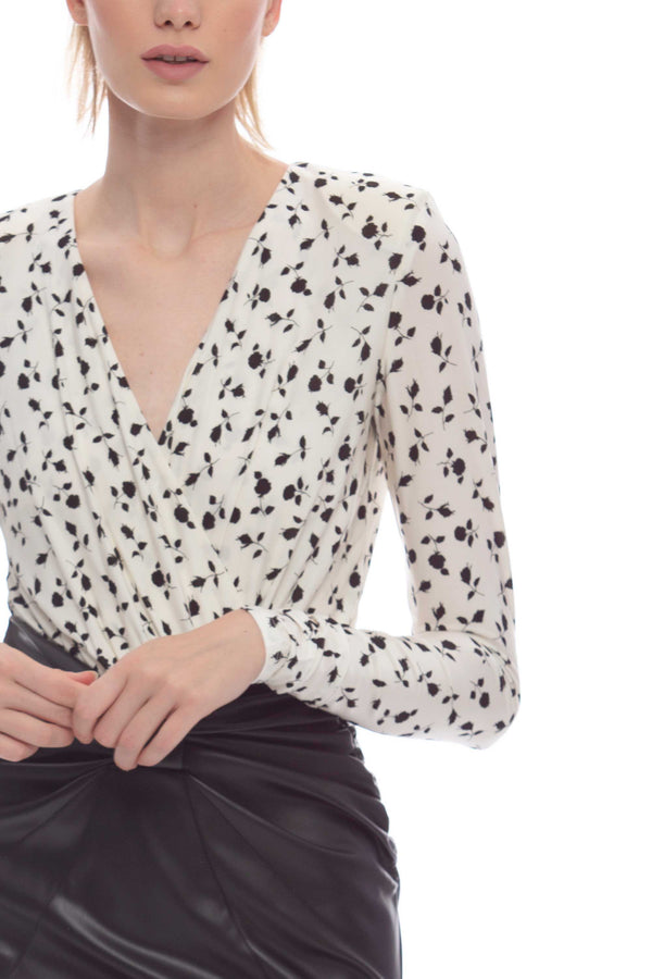Floral blouse effect bodysuit - Blouse IVETTE