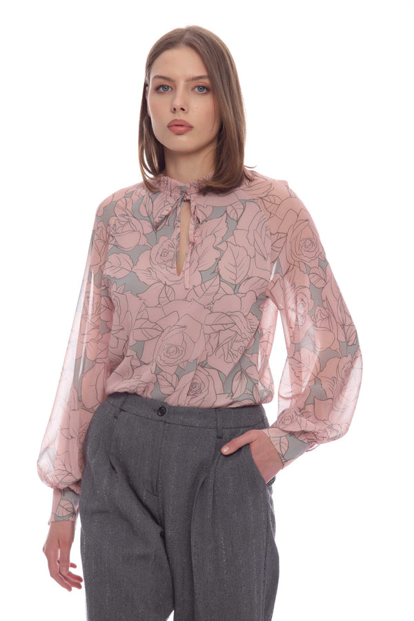 Elegant blouse with ruffles - Blouse PRIMULA