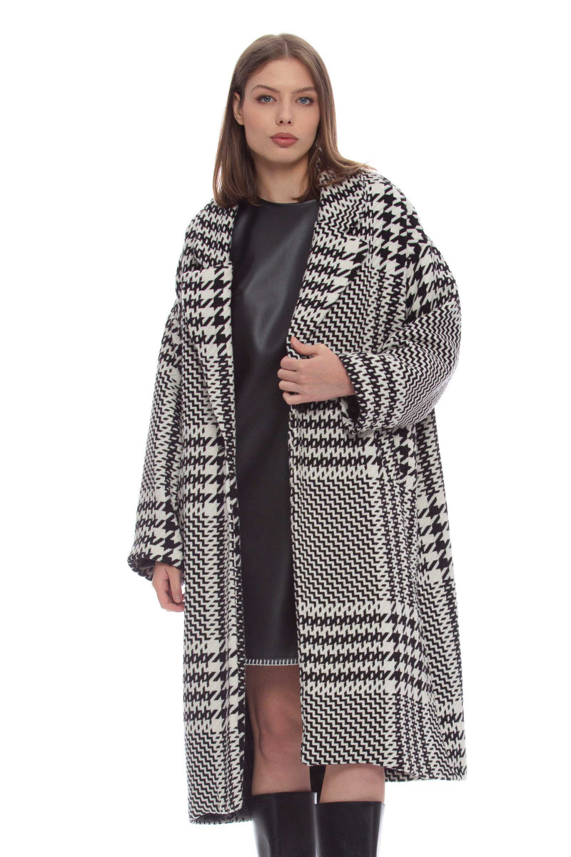 Long patterned winter coat - Coat AENEN