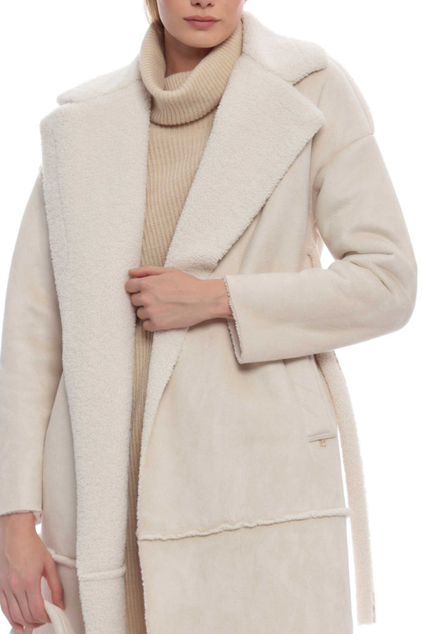 Long coat with belt and lapels - Coat LAWUREN