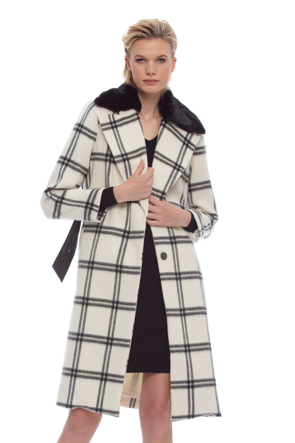 Cappotto in lana vergine con cintura - Cappotto TYLAR