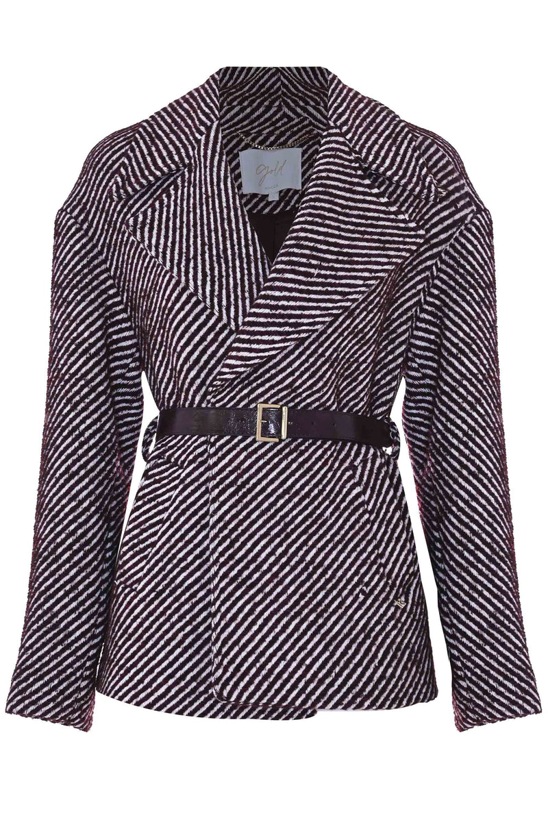 Cappotto corto in cotone con cintura - Cappotto FRANCESCA
